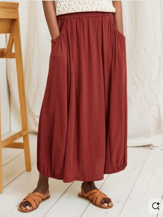 Garnet Hill Dresses & Skirts - Garnet Hill Favorite Knit Maxi Skirt Red Medium